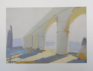 Картина акведук Понт Дю Гар. Франция