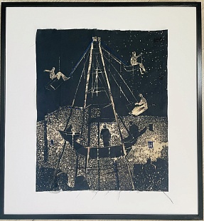 Картина лодочки. Из серии "Ночное движение"