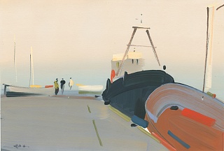 Картина утро рыбаков. Испания