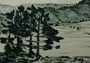 Картина пейзаж. Хакасия 4