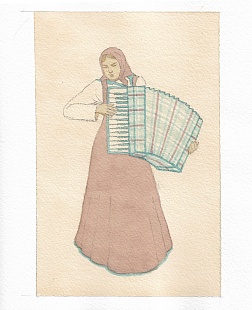 Картина эскиз к проекту «Ткань 90-х. Сумки»