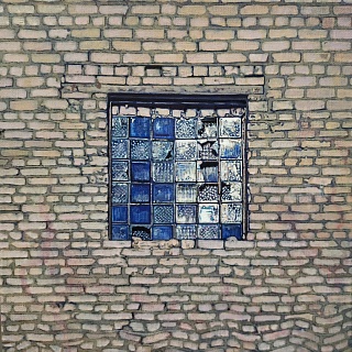 Картина окно цвета индиго