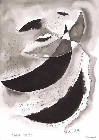 Картина lunas negras sobre la orilla. По мотивам Федерико Гарсия Лорка фото 1