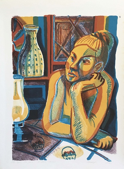 Картина в свете лампы.Серия «На даче» фото 1