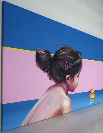 Картина девочка и уточка фото 3