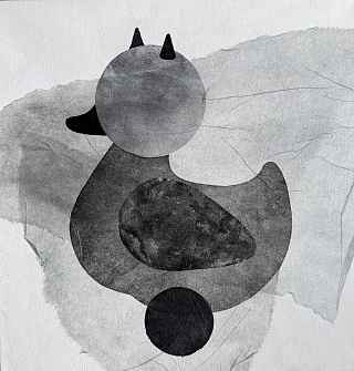 Картина демо утка.  Серия "Тени, игры прошлого"