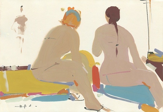 Картина друзья на пляже фото 1