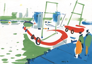 Картина утро рыбаков. Чивитавеккья