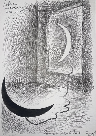 Картина метафизический интерьер. Оммаж Джорджо де Кирико фото 1