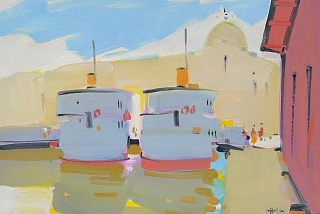 Картина на пристани Каракой, Стамбул