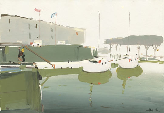 Картина две яхты в Сан-Валери фото 1