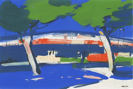 Картина сосны в Каме фото 1