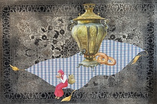 Картина щедрость. Серия «Ткань 90-х. Сумки»