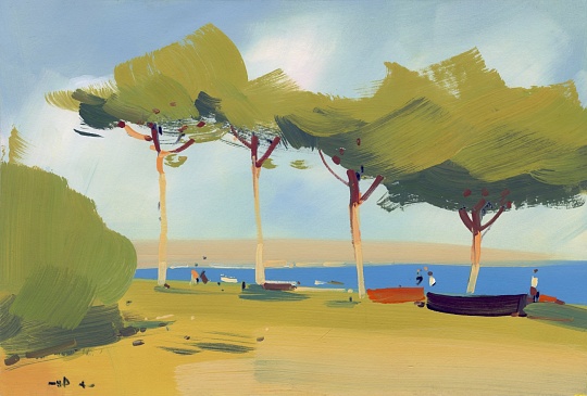 Картина бретань. Сосны у моря фото 1