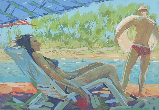 Картина двое у воды фото 1