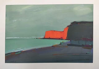 Картина этрета, Нормандия. Вечер