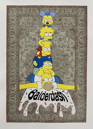 Картина серия "Ткань 90-х. Белиберда"