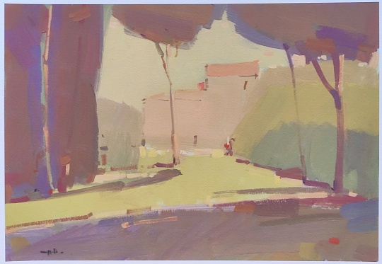 Картина прогулка в парке. Рим фото 1