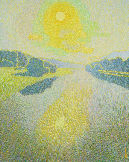 Картина лето на Москва-реке фото 1