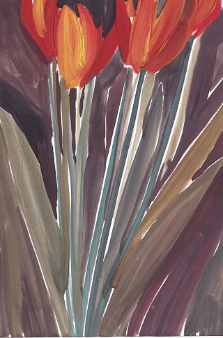 Картина серия "Кызгалдактар" (Тюльпаны)