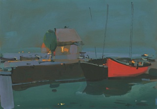 Картина нормандия. Дом рыбака