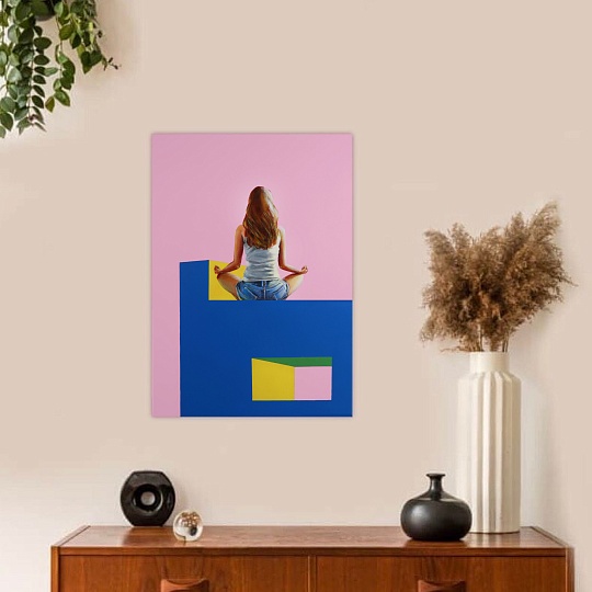 Картина девушка и йога фото 2