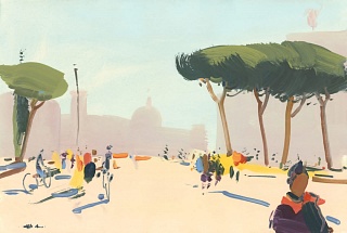 Картина площадь Венеции. Рим