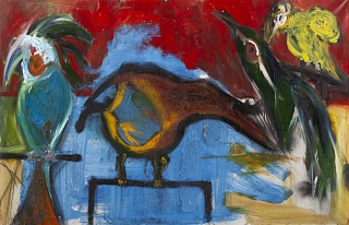 Картина птицы галериста