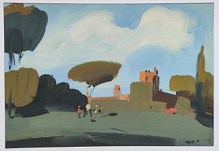 Картина этюд в окрестностях Рима