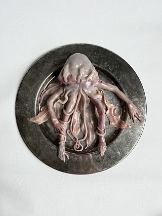 Картина медуза розовая