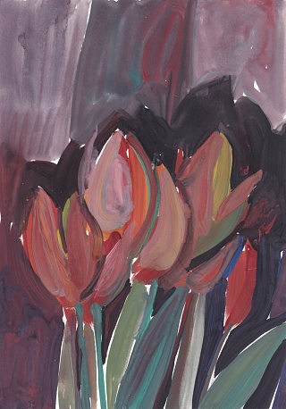 Картина серия "Кызгалдактар" (Тюльпаны)