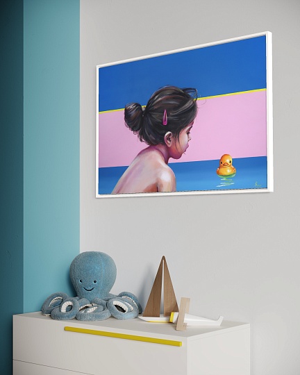 Картина девочка и уточка фото 6