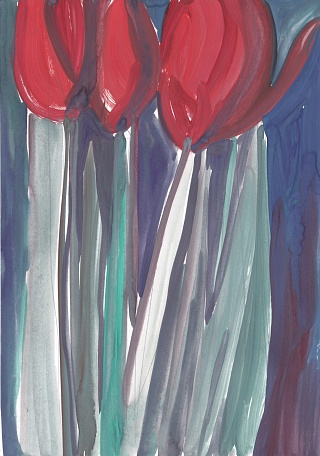 Картина серия "Кызгалдактар" (Тюльпаны)