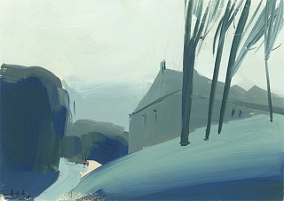 Картина нормандия. Дождь