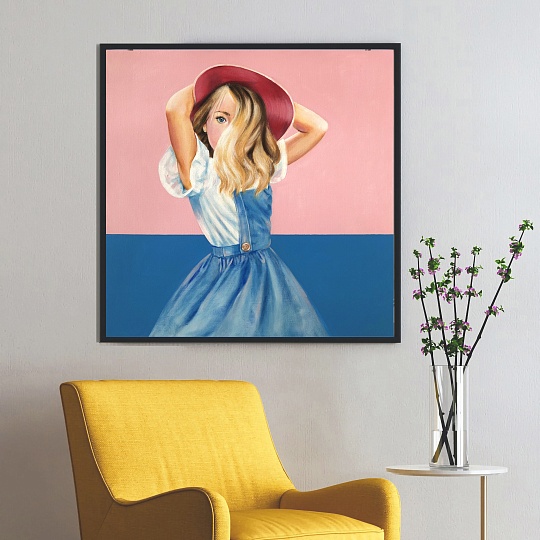 Картина девушка в шляпке фото 2