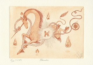 Картина flämmchen / Огонёк (light gold)