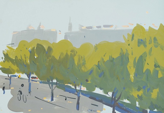 Картина полдень в Париже. Июль фото 1