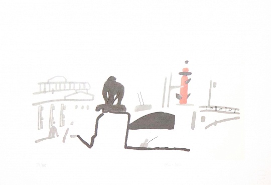 Картина лев и Дворцовый мост фото 1