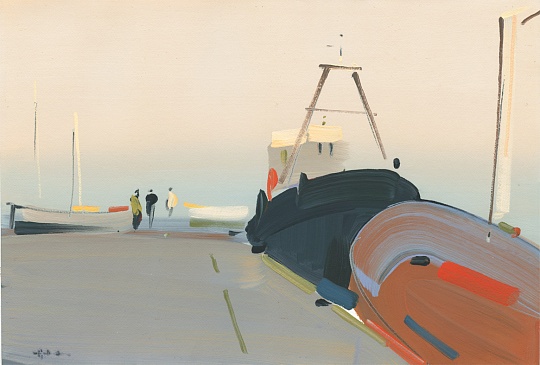 Картина утро рыбаков. Испания фото 1