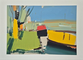 Картина река Рона, Леон