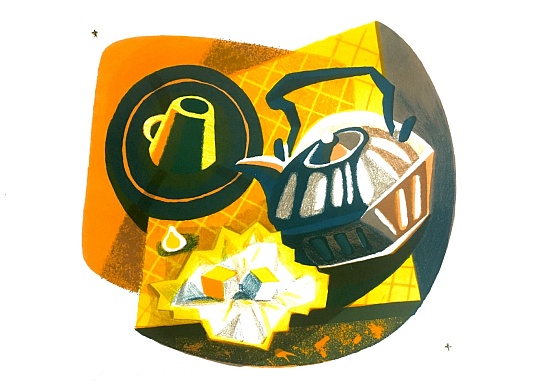 Картина перерыв на чай с конфетами фото 1