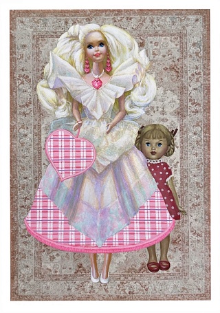 Картина серия "Ткань 90-х. Куклы"