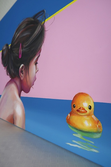 Картина девочка и уточка фото 2