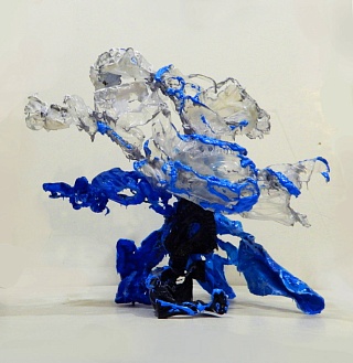 Картина цветок - волна