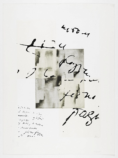 Картина  Офорт на рукописях Л.Улицкой фото 1