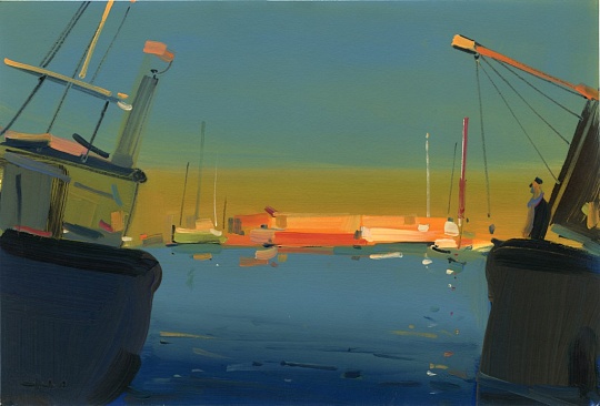 Картина сейнеры в Онфлёр фото 1